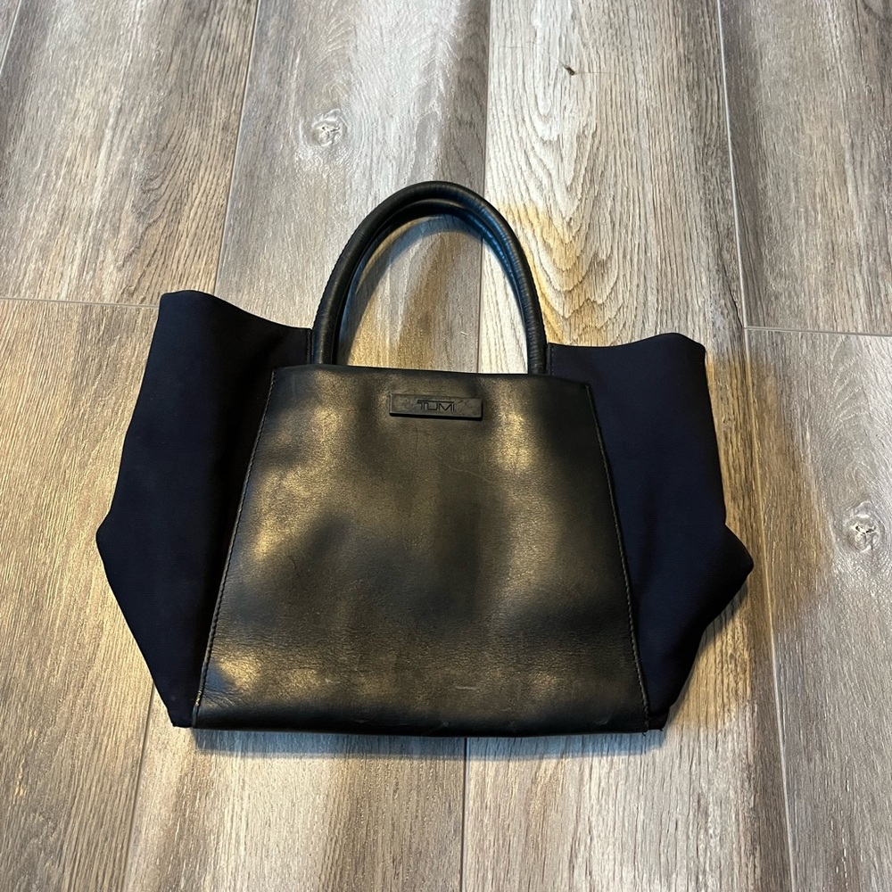 Tumi Black Leather Handbag